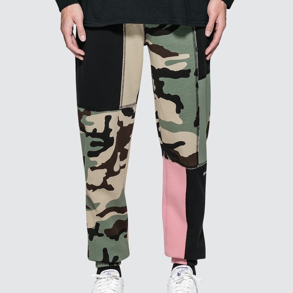 10.Deep Multicolor Patchwork Cargo Pants - image 1